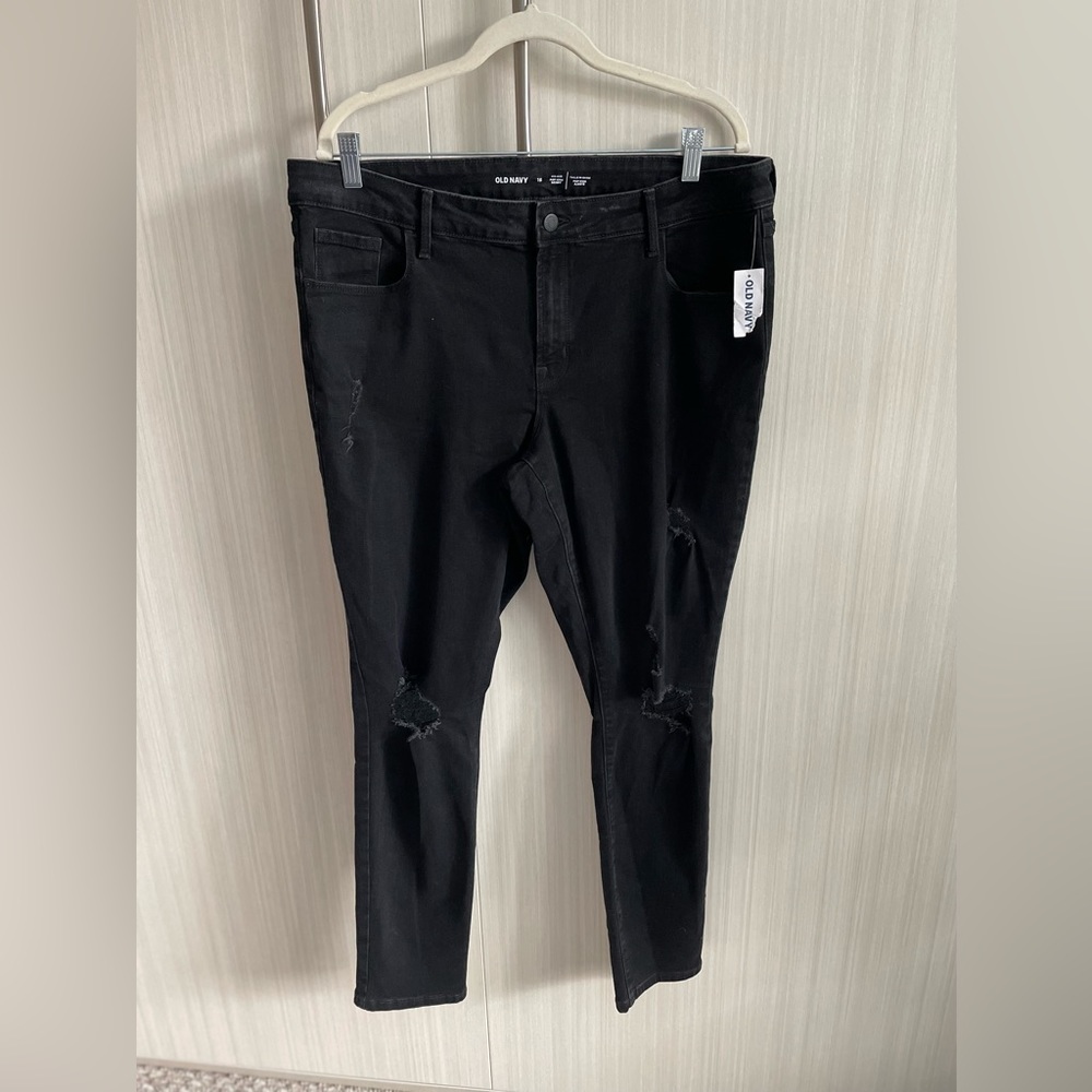 Old Navy‎ Back Distressed Mid-Rise POP ICON Skinny Jeans NWT Size 16
